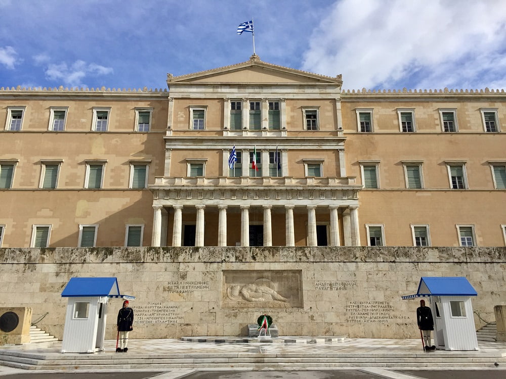 La place Syntagma avec le Parlement grec