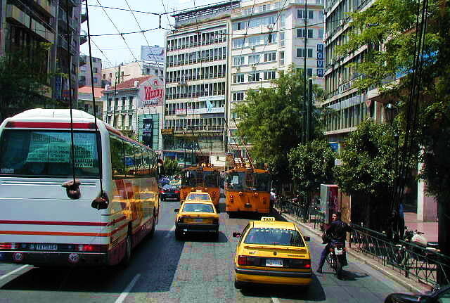 transports dans athenes