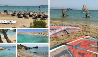 Les plages de l'île grecque de Paros : New Golden Beach, Drios, Kolymbithres, Santa Maria et une crique près d'Ambelas