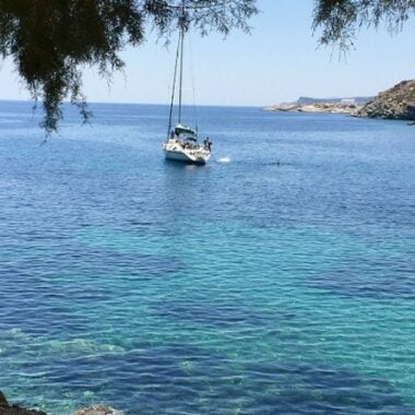l'île de Sifnos dans les Cyclades, plage de Faros
