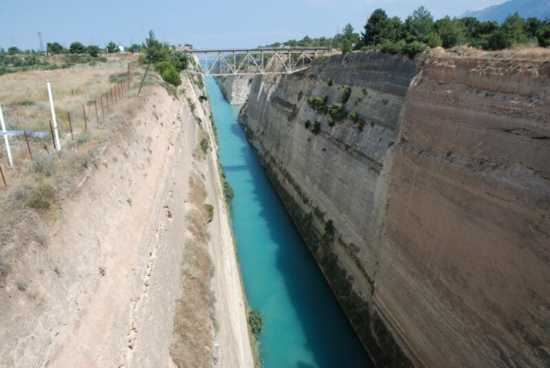 Canal de Corinthe en Grèce