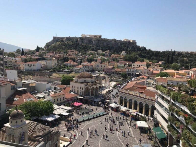 visiter Athènes - place Monastiraki Acropole