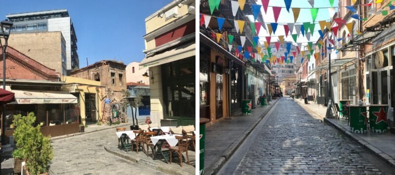 rues du quartier Ladadika a thessalonique