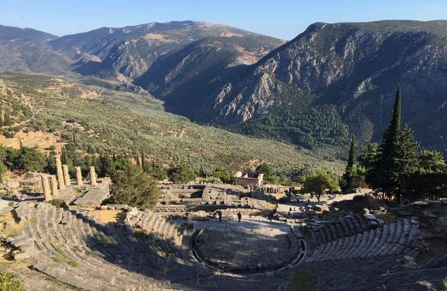 Delphi, theater and valley 
