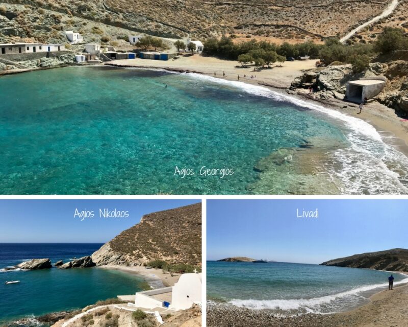 Agios Giorgos, Agios Nikolaos, Livadi, belles plages à Folegandros