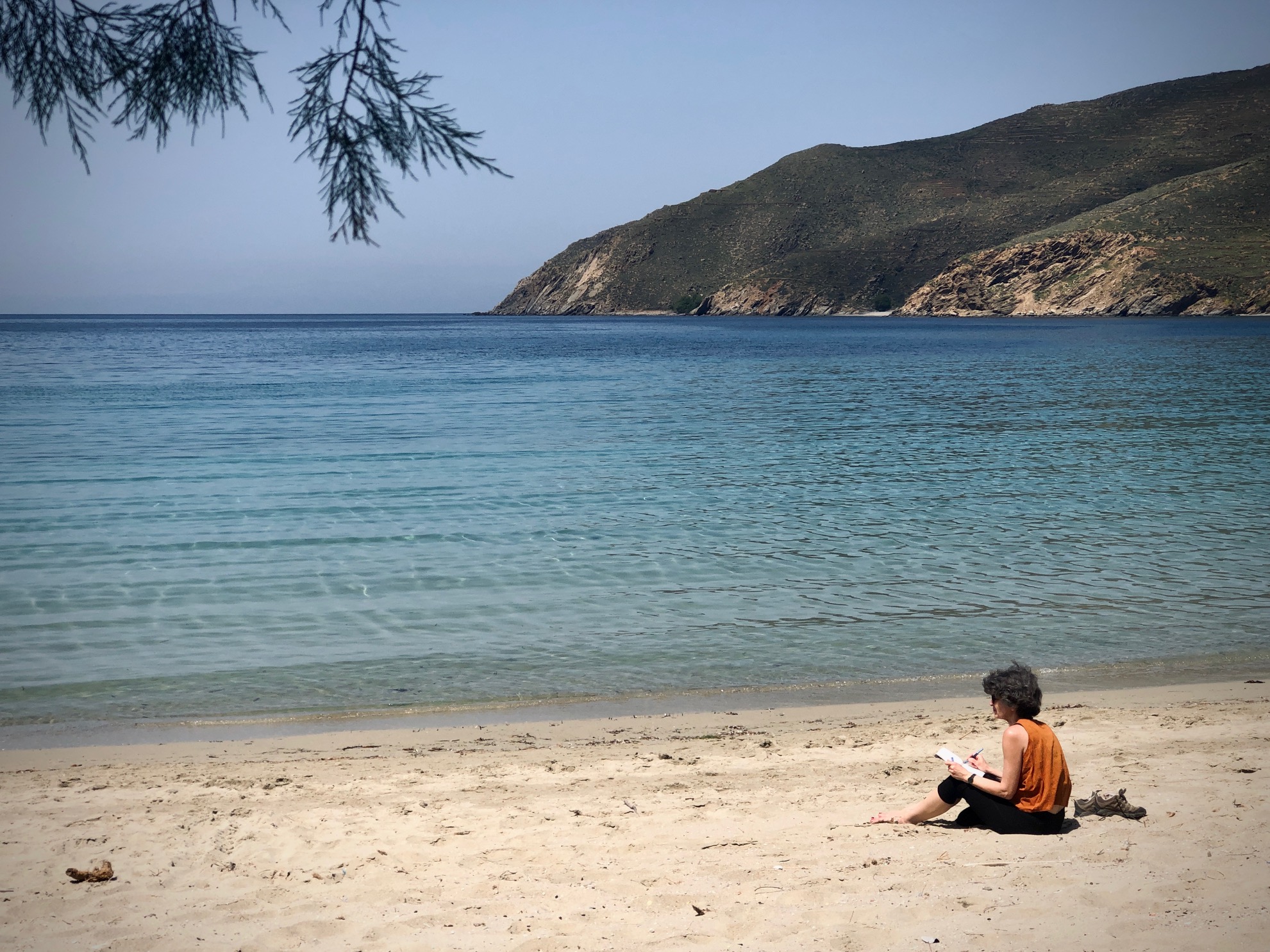 egine, Grèce sur la plage stage d'écriture