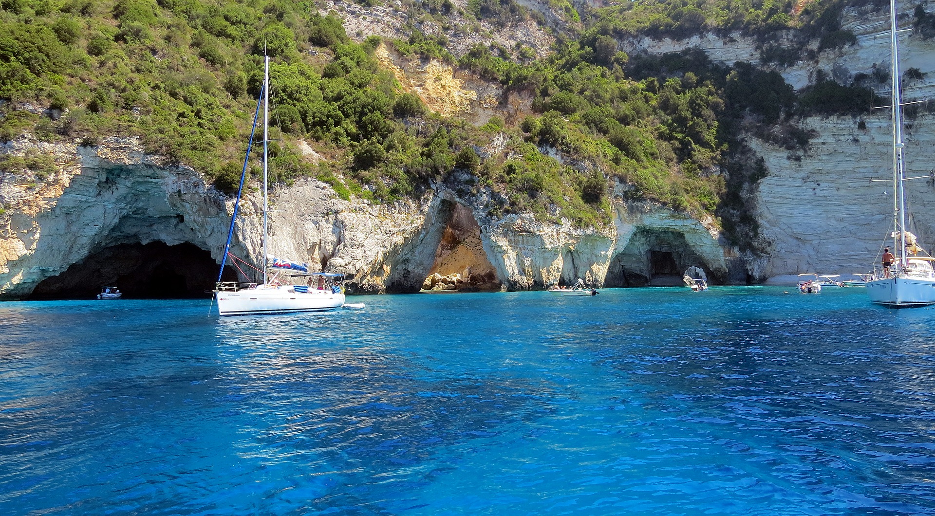 grottes bleues paxos tour croisière bateau paxos antipaxos plongée