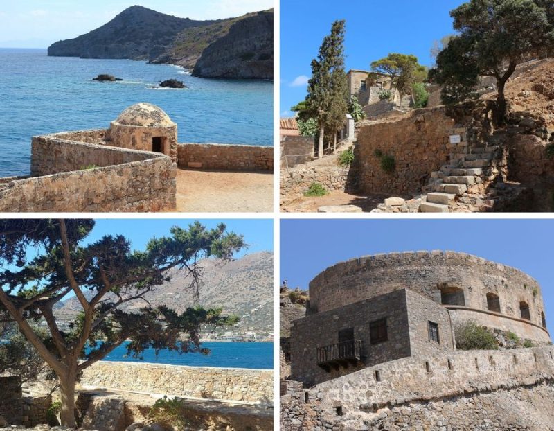Bâtiments de l'ancien centre de lépreux sur l'île de Spinalonga en Crète