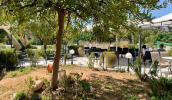 Le café du musée d'art byzantin à AThènes