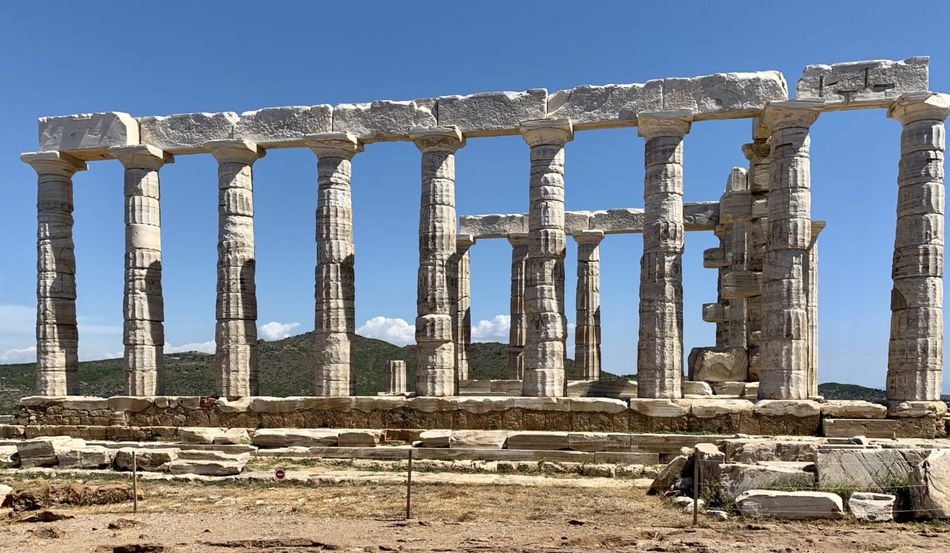 Temple Poseidon au Cap Sounion en Grèce