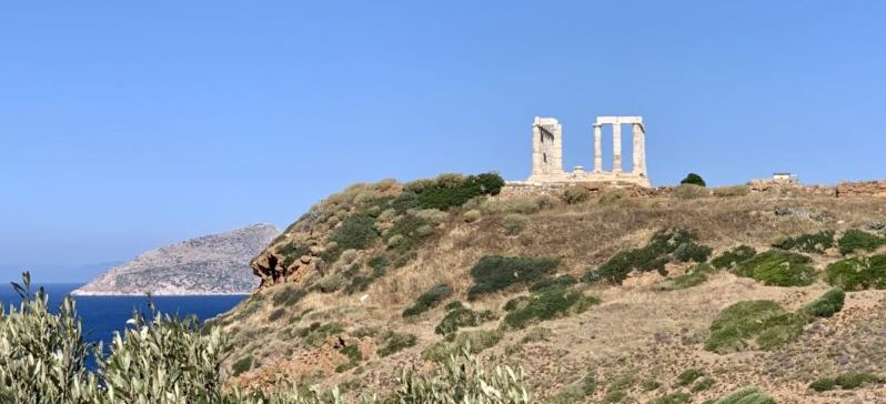 Temple of Poseidon at Cape Sounion, near Athens, Greece