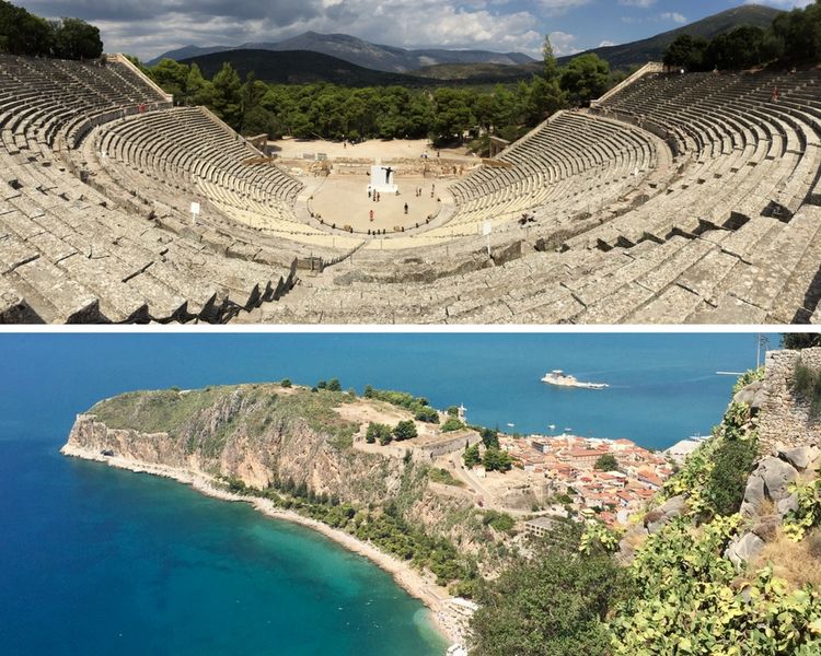 Théâtre d'Epidaure et Nauplie dans le Péloponnèse, destination pour un voyage en Grèce