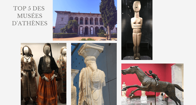 Top 5 Musées d'Athènes : Musée de l'Acropole, Musée Archéologique, Musée d'Arts Cycladiques,Musée Benaki et Musée Byzantin