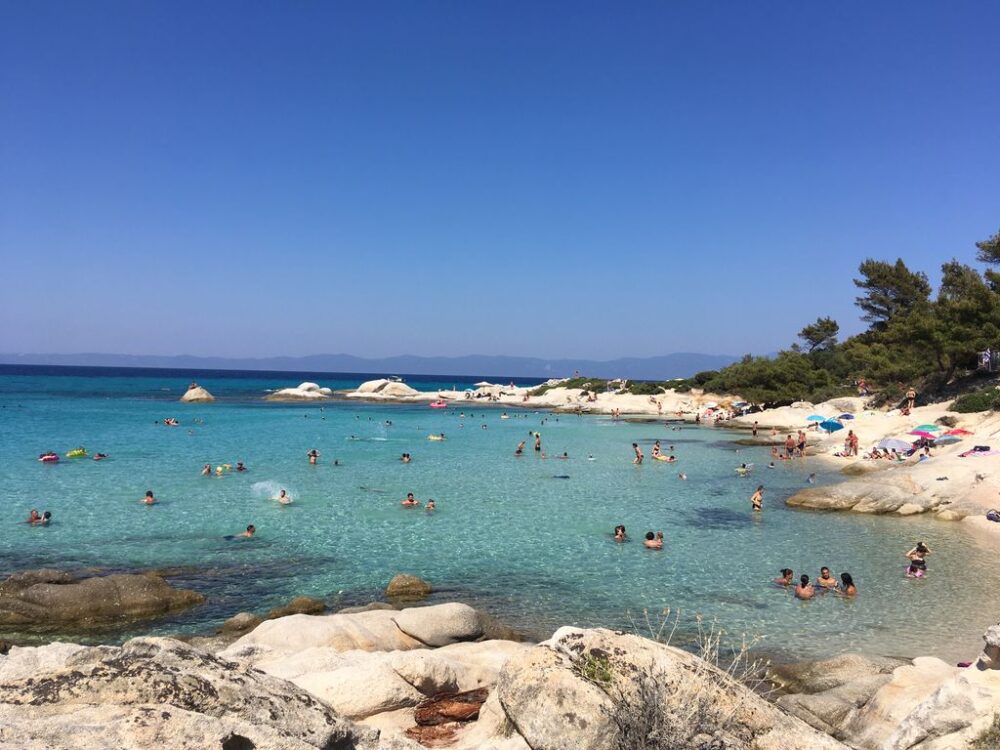 que faire à Halkidiki (Chalcidique) en Grèce du Nord : plage kavourotrypes, sithonia