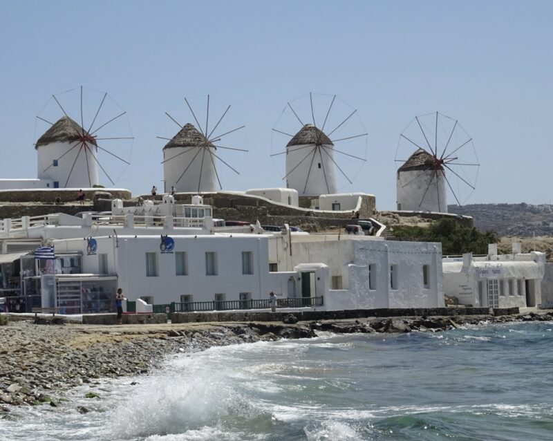 Les moulins de Mykonos, les Cyclades, Grèce