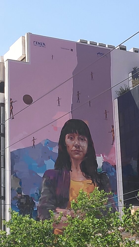 Street art Athènes : fresque de Atek dans notre top 3 2022