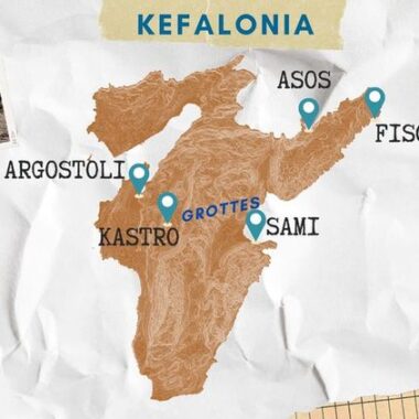 Kefalonia-Cephalonie-carte top 10 à faire