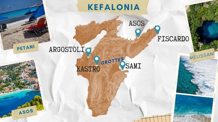 Kefalonia-Cephalonie-carte top 10 à faire