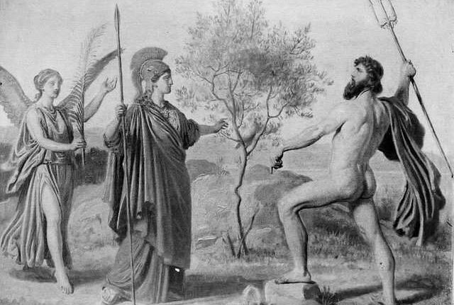 poséidon et athena dispute pour Athènes