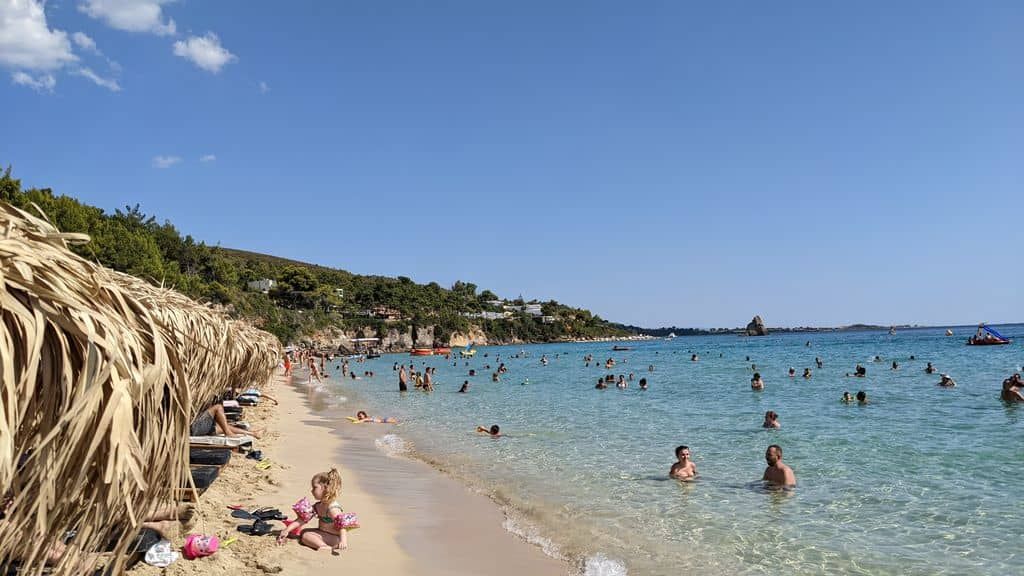 Très belle plage Makris Gialos près d'Argosoli à Céphalonie