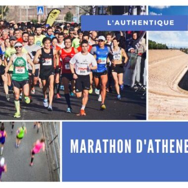 coureurs au marathon d'Athènes en Grèce