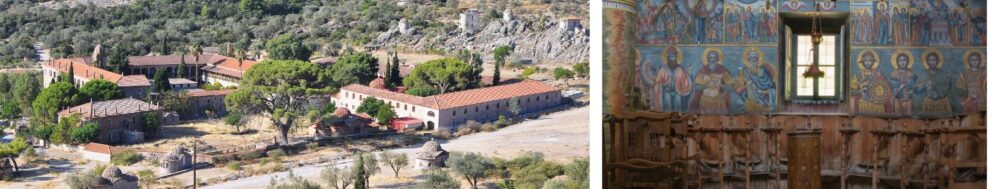 vue d'ensemble du monastère Moni Limonos à Lesbos