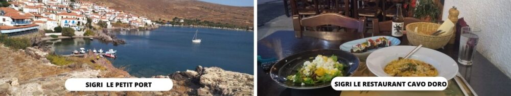 Sigri le port et restaurant Lesbos