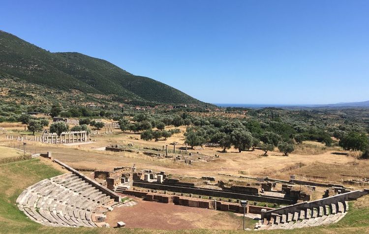 Théâtre antique de l'ancienne Méssenie près de Kalamata en Grèce