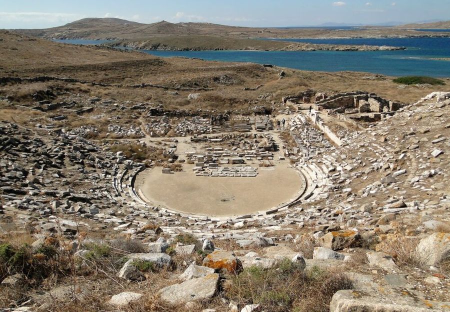 theatre antique grec : Delos en Grèce