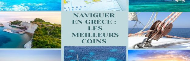 Naviguer en Gr-èce ; bateau sur mer bleu, falaises blanches, Zakynthos, Santorin