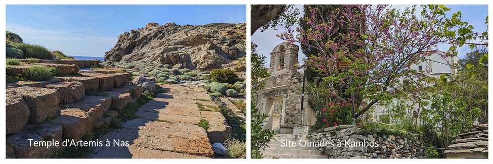 Temple Artemis Tavropoulos et site archéologiques Oinades à Kambos, sur l'île d'Ikaria