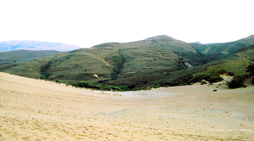 Dunes de sable sur l'île de Limnos