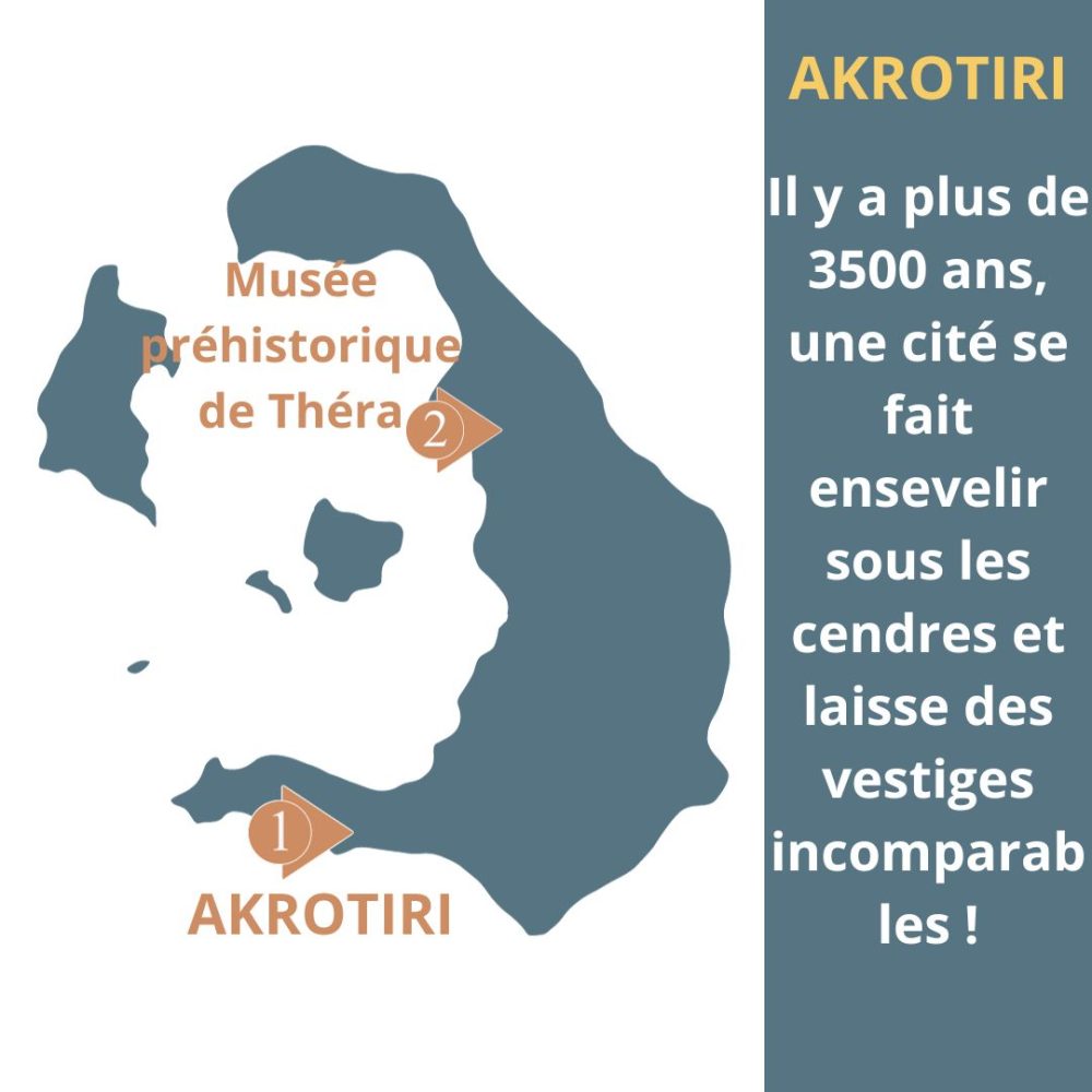 carte Akrotiri Santorin