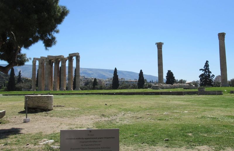 Temple de Zeus à Athènes, dieu des dieux grecs