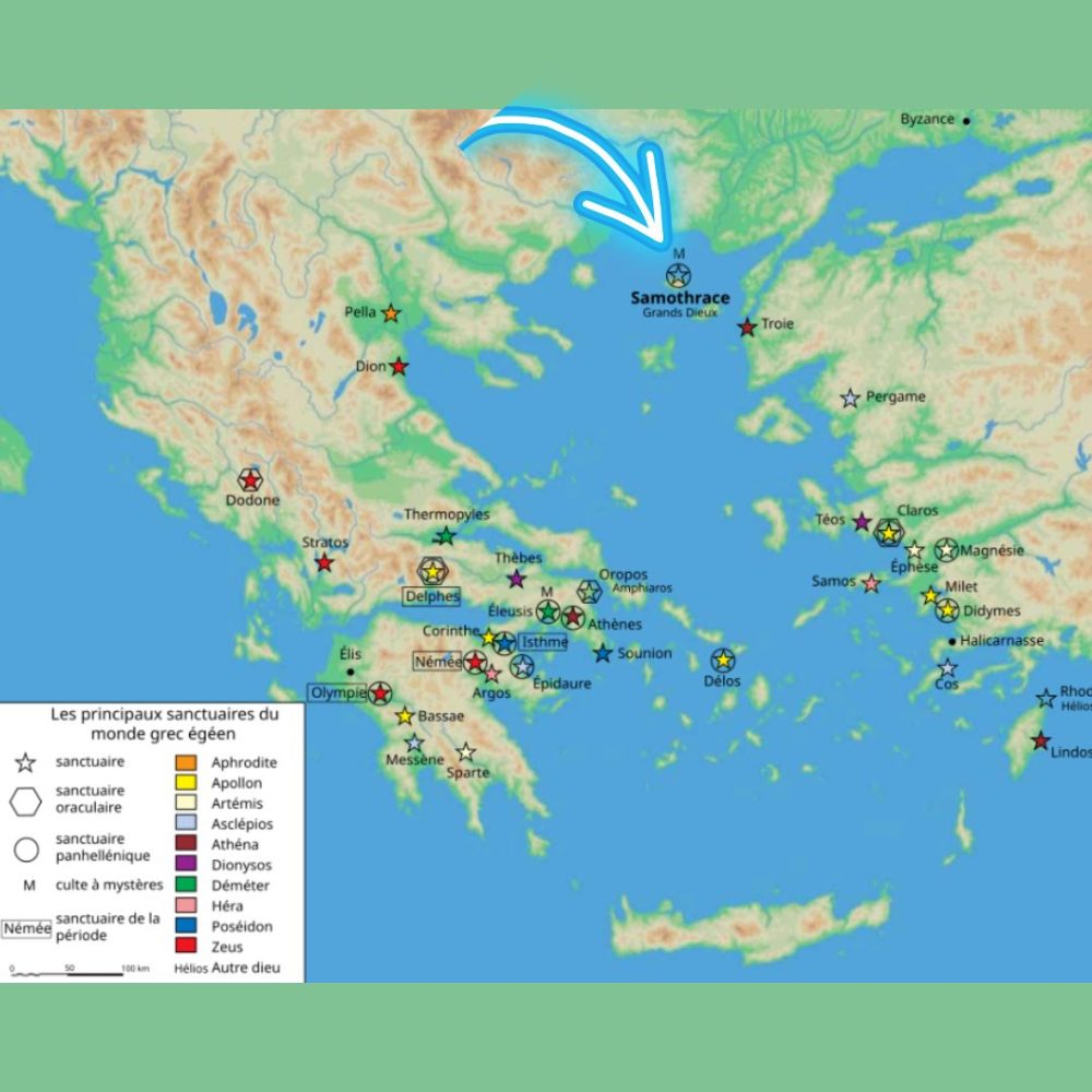 localisation des sanctuaires grecs