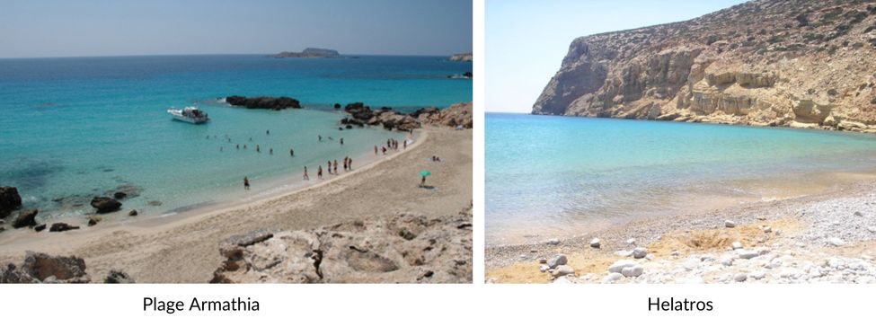 plages sur l'île de Kasos en Grèce