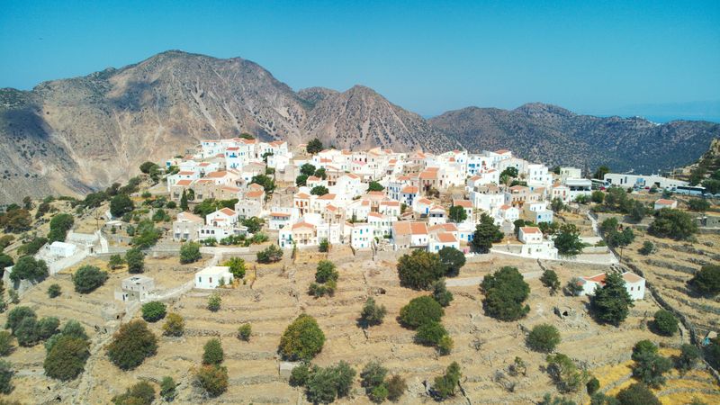 Le village de Nikia à Nisyros 