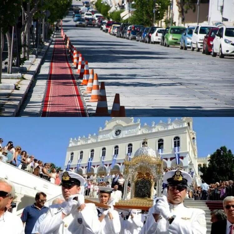 Tinos, le 15 Aout, église de Panagia