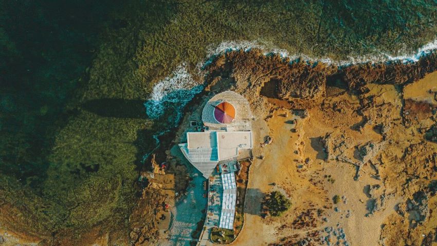 Moulin à vent sur l'île de Skyros 