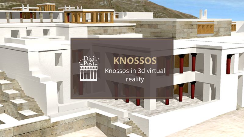 visite guidée du palais de Knossos Cnossos en français sur smartphone audioguide app 3D